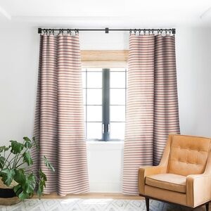 Deny Designs Blackout Thin Orange Stripes Made-to-Order Curtain Pair  Panels